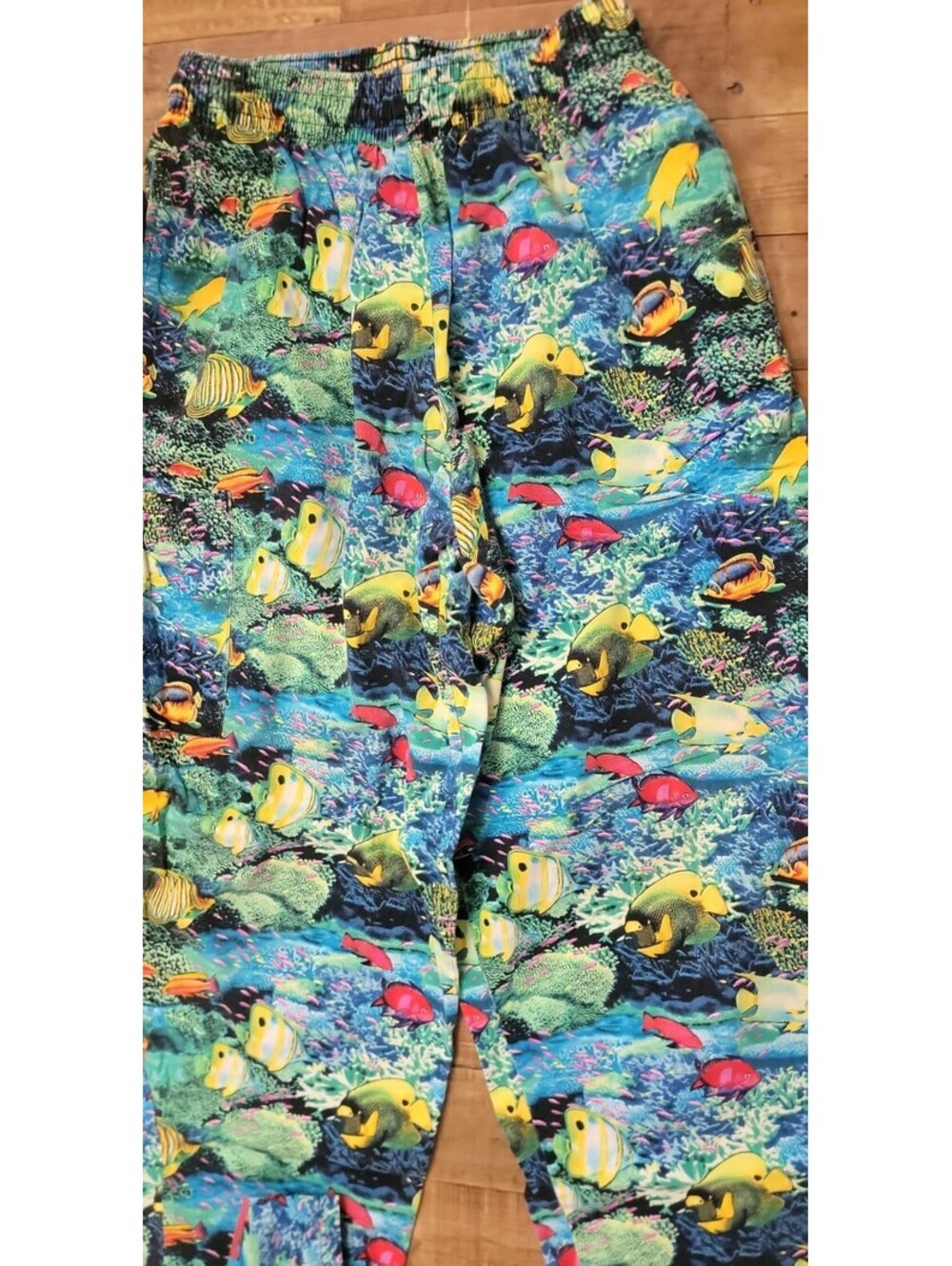 Five Star Fundamentals Aquarium Fish Chef Scrub Pants & Hat Set XS Colorful